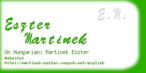 eszter martinek business card